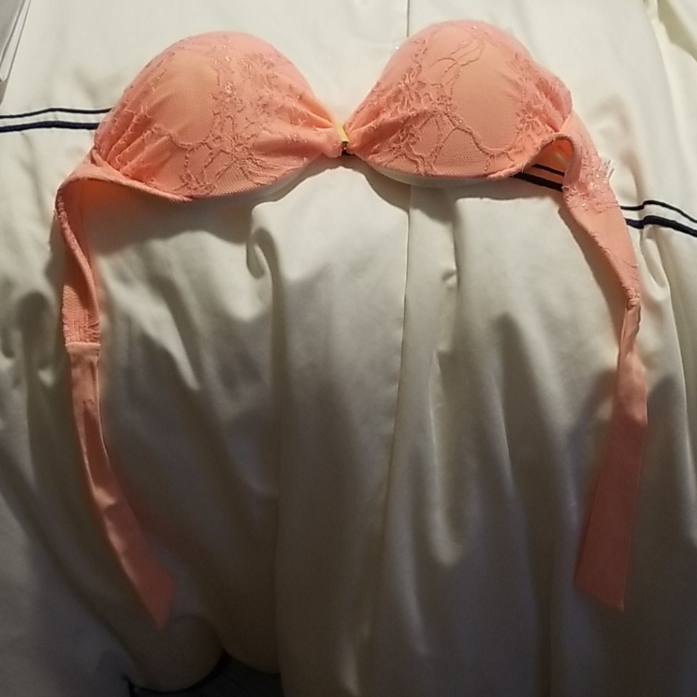 Pink underwire bikini top